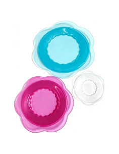 Juego de 3 tapas de silicona LITAITAI para alimentos