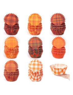 Forros de Cupcake COcnny Mini Otoño 600pcs Papel Desechable