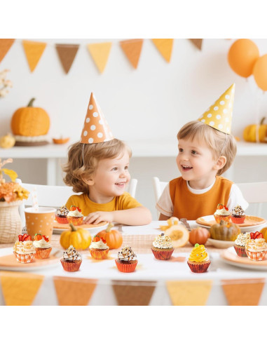 Forros de Cupcake COcnny Mini Otoño 600pcs Papel Desechable