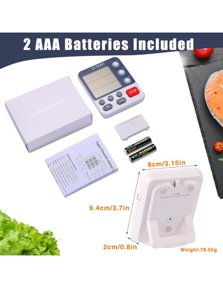 Temporizador Digital Triple ZCTIMYI con Alarma Ajustable y Memoria