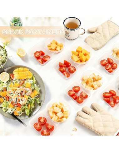 Contenedores de Snack Reutilizables MICNOI 20 Piezas Sin BPA
