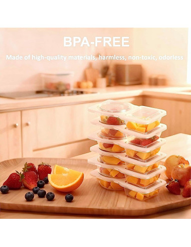 Contenedores de Snack Reutilizables MICNOI 20 Piezas Sin BPA