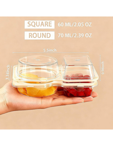 Contenedores de Snack Reutilizables MICNOI 20 Piezas Sin BPA