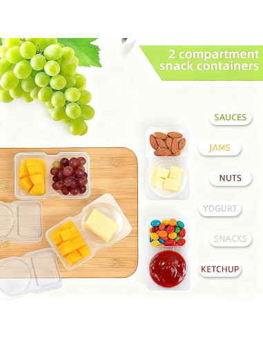 Contenedores de Snack Reutilizables MICNOI 20 Piezas Sin BPA