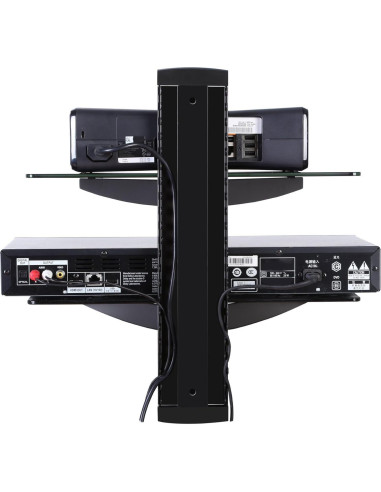 Estante Flotante FITUEYES de 2 Niveles para TV Negro