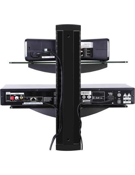 Estante Flotante FITUEYES de 2 Niveles para TV Negro