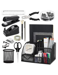 Set de Organizador de Escritorio 13 en 1 SYMDROMIA Negro