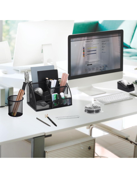 Set de Organizador de Escritorio 13 en 1 SYMDROMIA Negro