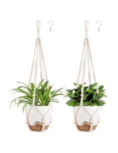Macetas Colgantes de Autorriego Mkono 16.5 cm Juego de 2