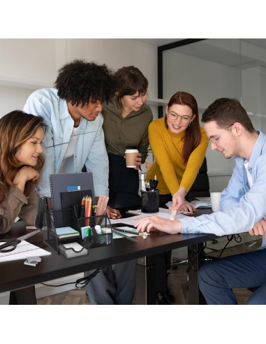 Set de Organizador de Escritorio 13 en 1 SYMDROMIA Negro