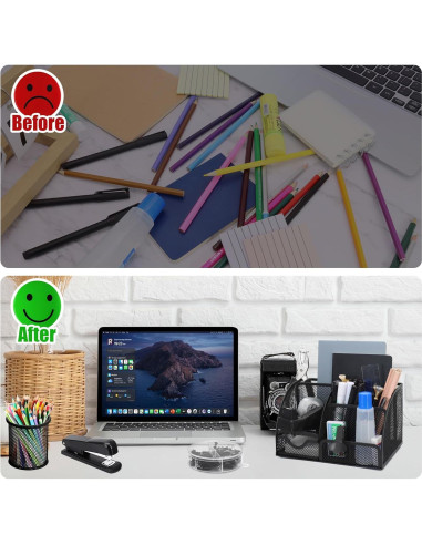 Set de Organizador de Escritorio 13 en 1 SYMDROMIA Negro