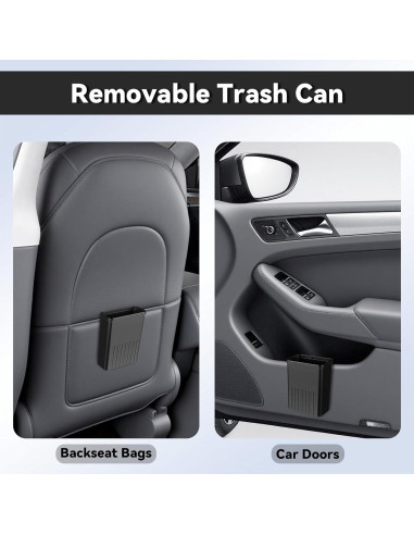 Organizador de respaldo de asiento de coche Hiitytin 7 en 1 Negro