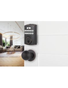 Cerradura Electrónica Brinks 4392-Parent, Alta Seguridad, Bronce Toscano 2