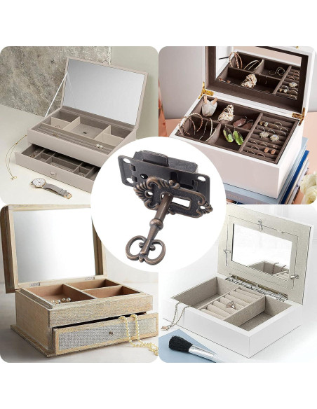 Cerradura de Gabinete Antigua Jiozermi con Llave y Tornillos