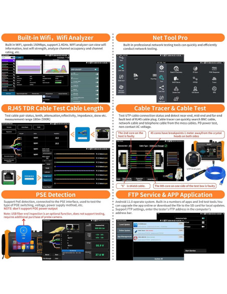 Probador OTDR Henkion RSO-65 1310/1550nm 28/26dB Pantalla Táctil