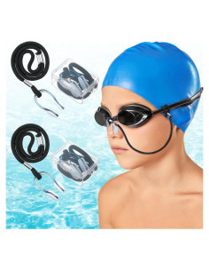Set de 2 Clips de Nariz para Natación Dunkive con Cordón