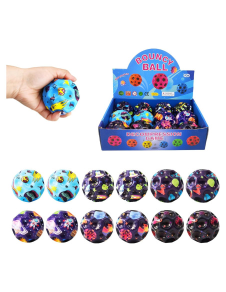 12 Pelotas Rebotadoras Coloridas YVBBHE para Niños 6.86 cm