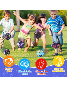 12 Pelotas Rebotadoras Coloridas YVBBHE para Niños 6.86 cm 2