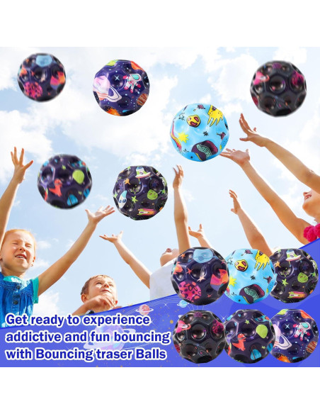 12 Pelotas Rebotadoras Coloridas YVBBHE para Niños 6.86 cm