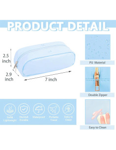 Estuche Organizador de Lentes de Contacto Azul - Capacidad 60 Lentes 2