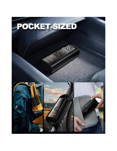 Compresor de Aire Portátil Aurethryon 150 PSI Batería 5200mAh