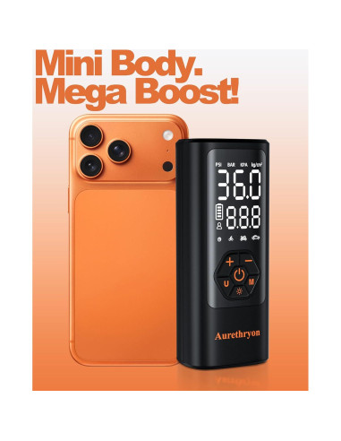 Compresor de Aire Portátil Aurethryon 150 PSI Batería 5200mAh