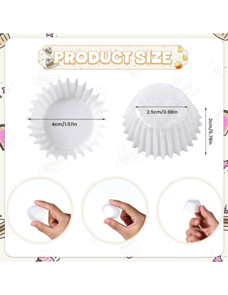 1000 Forros para Cupcake Mini Glavatrix 2.5cm Desechables