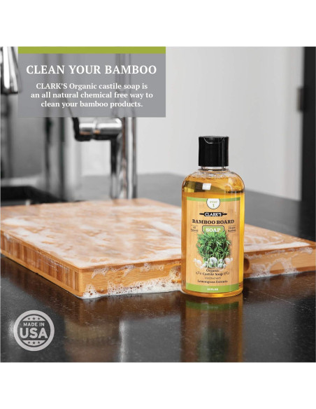 Jabón Orgánico para Tabla de Cortar CLARK'S - Hierba Limón - 396g