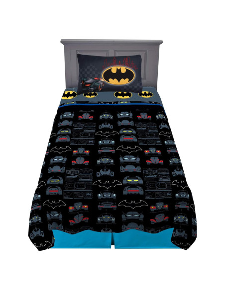 Conjunto de Sábanas Individual Franco Batman 3 Piezas Microfibra
