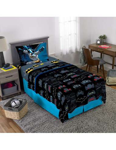 Conjunto de Sábanas Individual Franco Batman 3 Piezas Microfibra