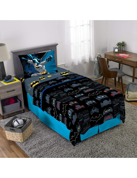 Conjunto de Sábanas Individual Franco Batman 3 Piezas Microfibra