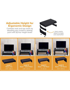 Soporte de Monitor Ajustable Bostitch Konnect Negro 42x25cm 2