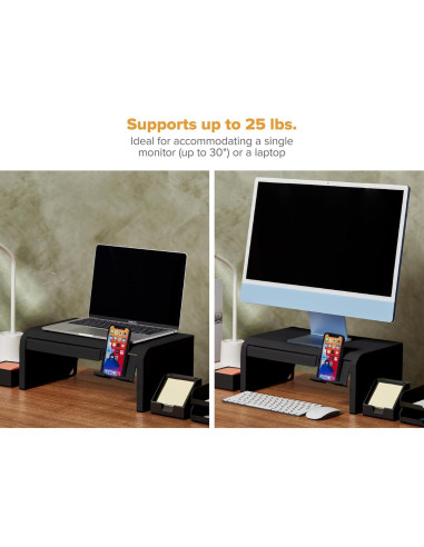 Soporte de Monitor Ajustable Bostitch Konnect Negro 42x25cm