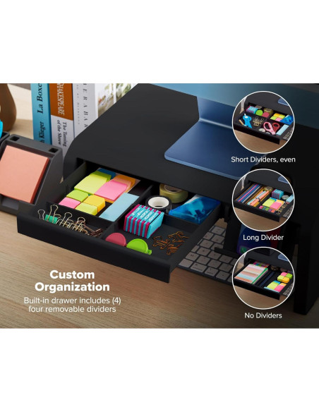 Soporte de Monitor Ajustable Bostitch Konnect Negro 42x25cm