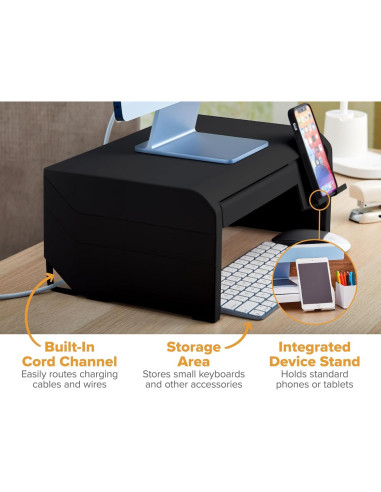 Soporte de Monitor Ajustable Bostitch Konnect Negro 42x25cm