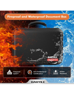 Caja Fuerte a Prueba de Fuego BABYILE 38.1x27.9cm Ligera 2