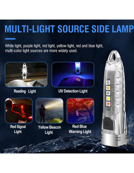 Linterna EDC V1 Mini 2 Pack 400LM Recargable IPX6 Blanca