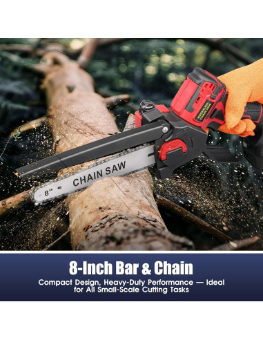 Mini Motosierra Eléctrica Milwaukee 18V 8" Autoengrasado