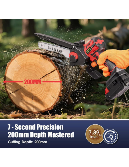 Mini Motosierra Eléctrica Milwaukee 18V 8" Autoengrasado