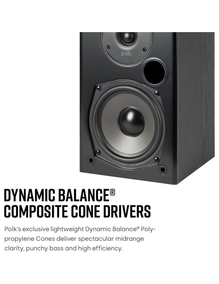 Altavoces de Estantería Polk Audio T15 - Sonido Envolvente, 3.74 kg, Par