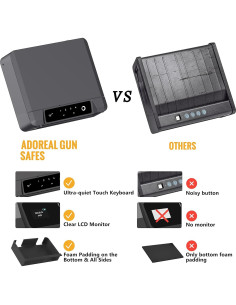 Caja Fuerte Biométrica Adoreal para 2 Pistolas con LCD 2