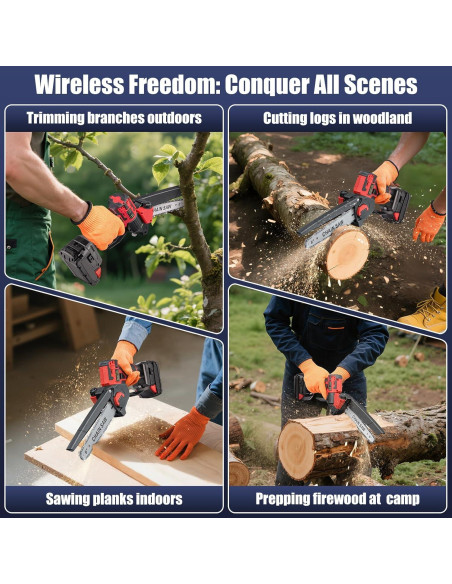 Mini Motosierra Eléctrica Milwaukee 18V 8" Autoengrasado