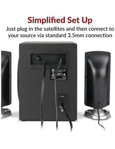 Altavoces 2.1 Cyber Acoustics CA-3090 con Subwoofer 18W