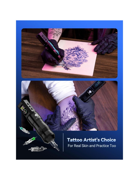 Kit de Máquina de Tatuaje Inalámbrica Phomemo con 20 Agujas