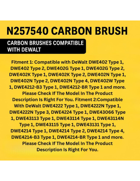 Cepillos de Carbono de Reemplazo Dewalt DWE402 - 4 Piezas