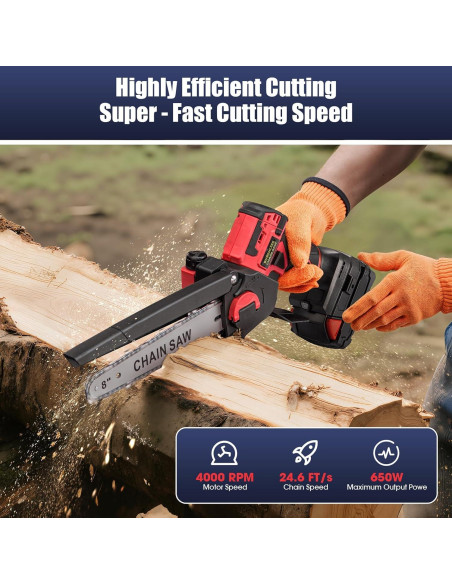 Mini Motosierra Eléctrica Milwaukee 18V 8" Autoengrasado