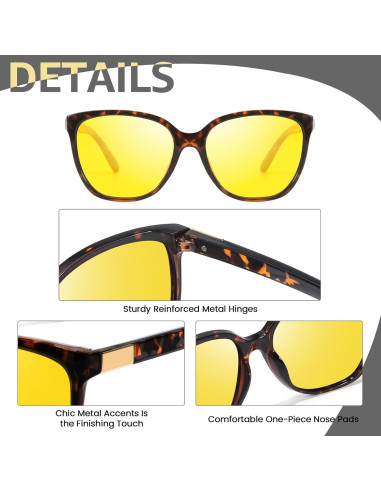 Gafas de Conducción Nocturna Myiaur Amarillas Polarizadas