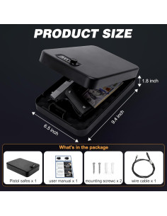 Caja Fuerte Portátil para Pistolas PACOLO Grande 29x19.6cm 2