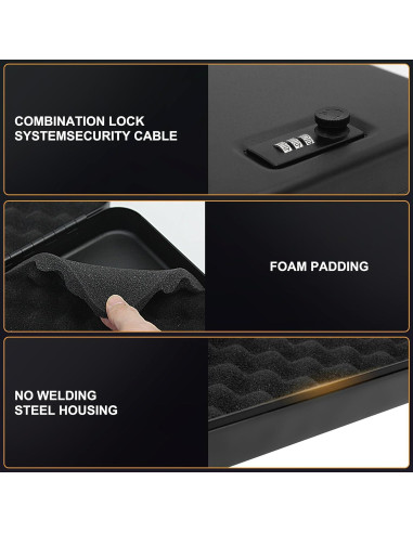 Caja Fuerte Portátil para Pistolas PACOLO Grande 29x19.6cm