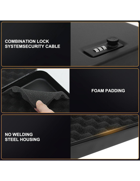 Caja Fuerte Portátil para Pistolas PACOLO Grande 29x19.6cm